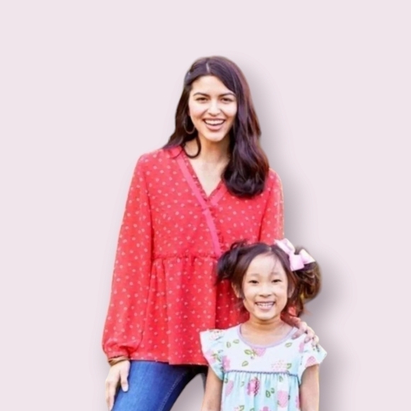 Matilda Jane Bunrt Orange  Floral Blouse Women's Size Medium - Picture 2 of 11